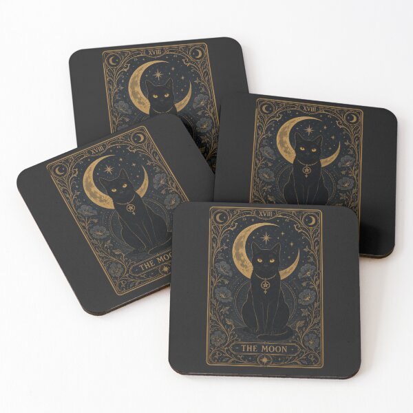 Item preview, The Moon Tarot Card Black Cat designed and sold by Piising.