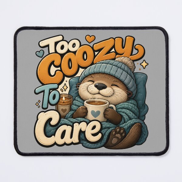 Item preview, Too Cozy to Care Otter Sticker designed and sold by PixoNest.