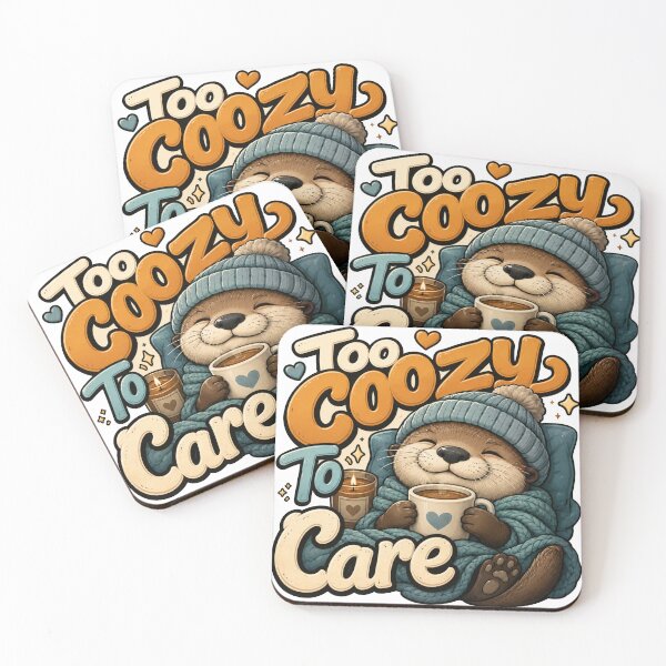 Item preview, Too Cozy to Care Otter Sticker designed and sold by PixoNest.