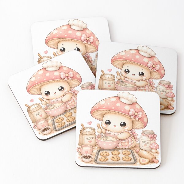 Item preview, Baking Mushroom with Cookies | Cute Kitchen Kawaii Sticker designed and sold by BLOOMVELLE.