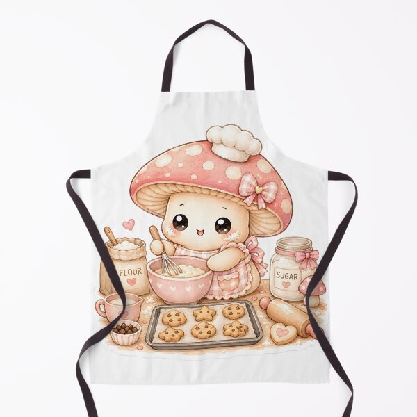 Item preview, Baking Mushroom with Cookies | Cute Kitchen Kawaii Sticker designed and sold by BLOOMVELLE.