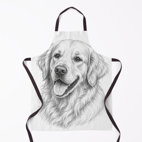 Item preview, Hand-Drawn Golden Retriever Fine Art designed and sold by Piising.