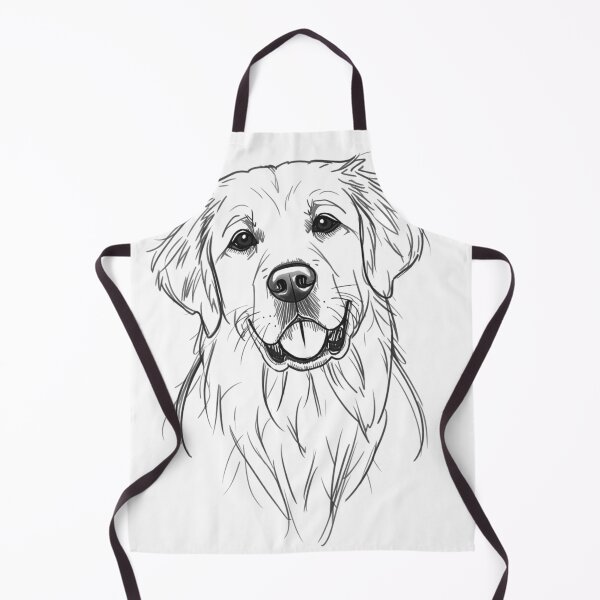 Item preview, Happy Golden Retriever Ink Sketch designed and sold by Piising.