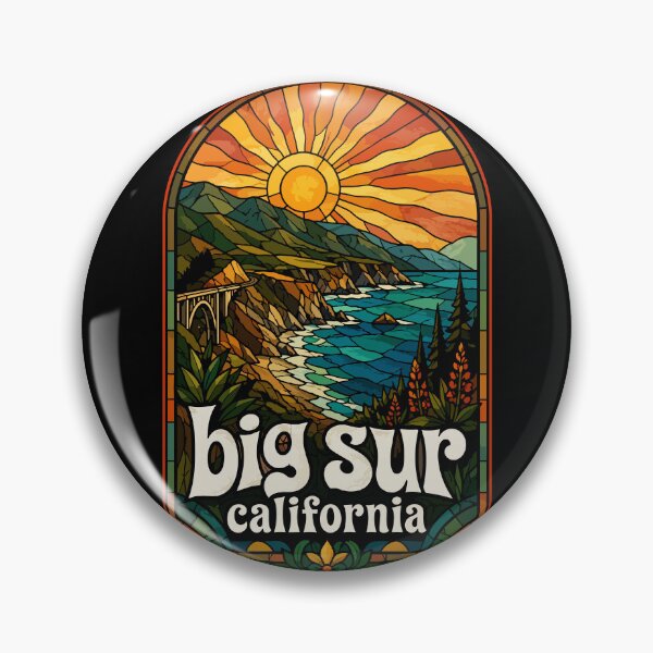 Item preview, Big Sur California Travel Stained Glass designed and sold by TomFrontierArt.