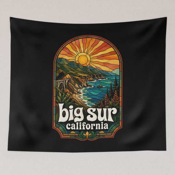Item preview, Big Sur California Travel Stained Glass designed and sold by TomFrontierArt.