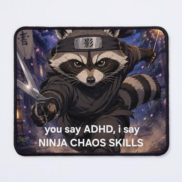 Item preview, ADHD = ninja chaos skills designed and sold by Lacey Schmidt.