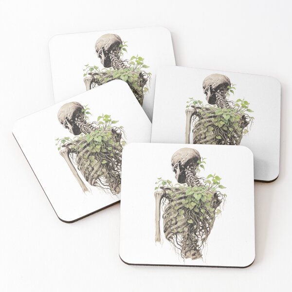 Item preview, Gothic Skeleton Botanical Vines Heart Leaves Dark Academia Cottagecore Art designed and sold by Daily-chaos.