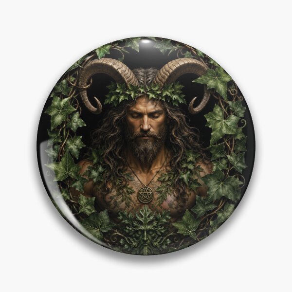 Item preview, The Sabbatic Horned God – Ivy Wreath Pagan Art designed and sold by Witch Joseph.