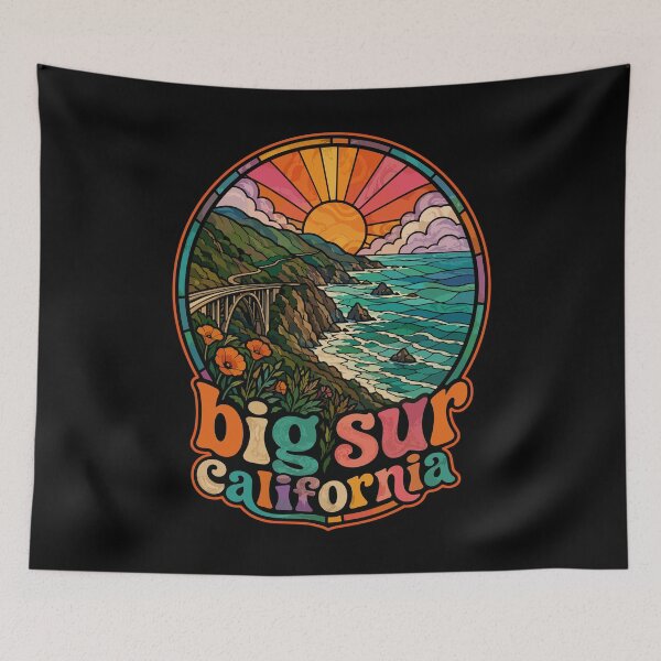 Item preview, Big Sur California Travel Stained Glass Art designed and sold by TomFrontierArt.
