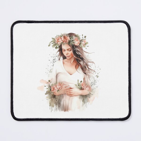 Item preview, Maternity Floral Watercolor Illustration Expected Mother Gift designed and sold by Krasnovaovaova.