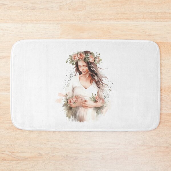 Item preview, Maternity Floral Watercolor Illustration Expected Mother Gift designed and sold by Krasnovaovaova.