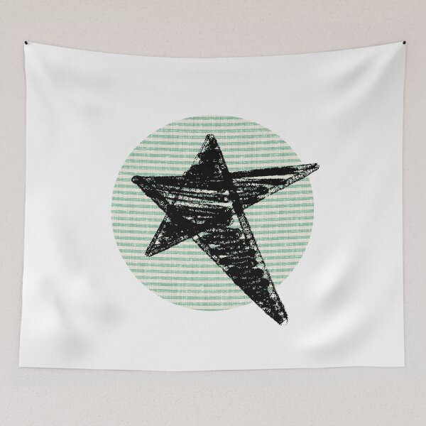 Item preview, Distressed Star Graphic |Striped Circle Retro Tee designed and sold by Piising.