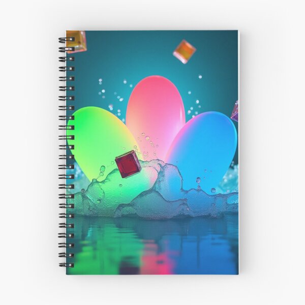 Item preview, Glowing Neon Abstract Eggs with Water Splash. designed and sold by fbtrisha.