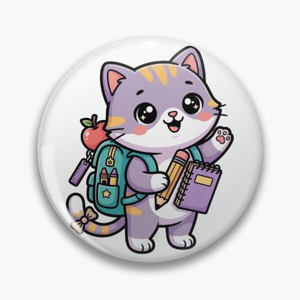 Item preview, Back to School Kitten with Backpack designed and sold by CreationbyVona.