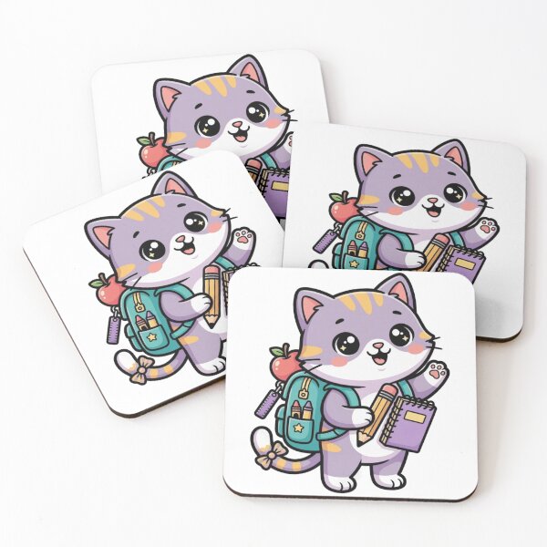 Item preview, Back to School Kitten with Backpack designed and sold by CreationbyVona.