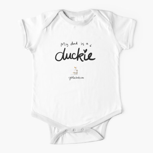 My Dad is a duckie Short Sleeve Baby One-Piece