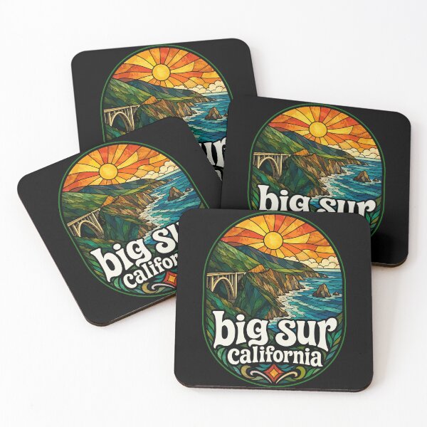 Item preview, Big Sur California USA Travel Stained Glass designed and sold by TomFrontierArt.