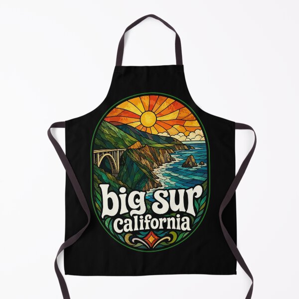 Item preview, Big Sur California USA Travel Stained Glass designed and sold by TomFrontierArt.