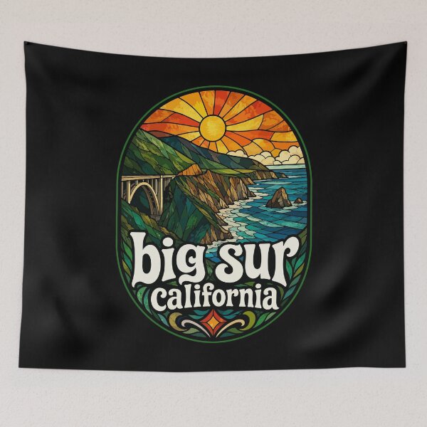 Item preview, Big Sur California USA Travel Stained Glass designed and sold by TomFrontierArt.