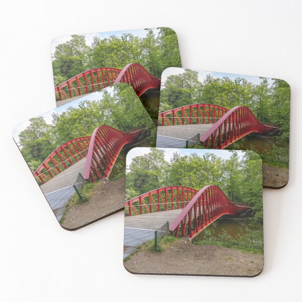 Item preview, Bruges, Belgium - Curved Red Bridge 'Bargebrug' designed and sold by jrtwynam.