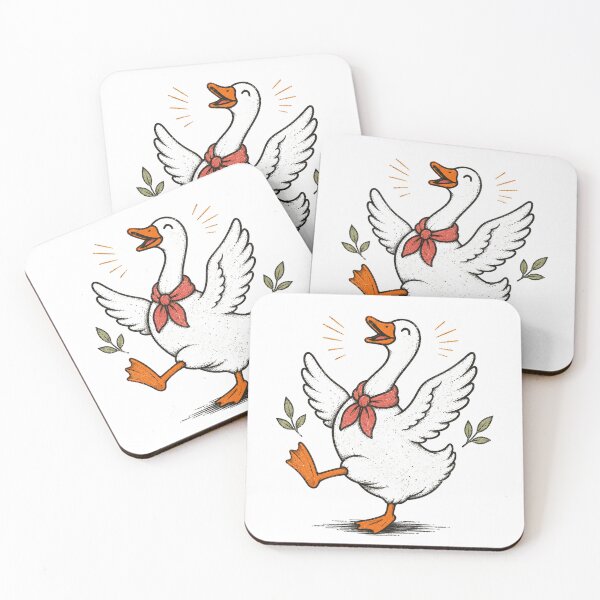 Item preview, Happy Dancing Goose With Red Scarf designed and sold by Moizento.