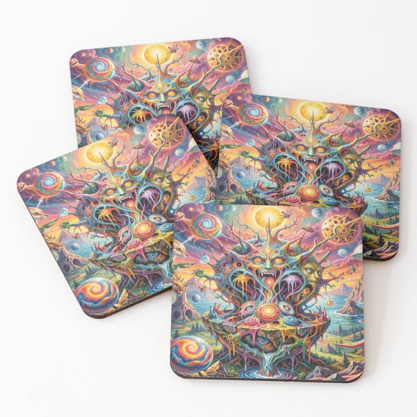 Item preview, Cosmic Surreal Multi‑Face Spirit with Symbolic Neon Fusion designed and sold by FotoworldEdel.