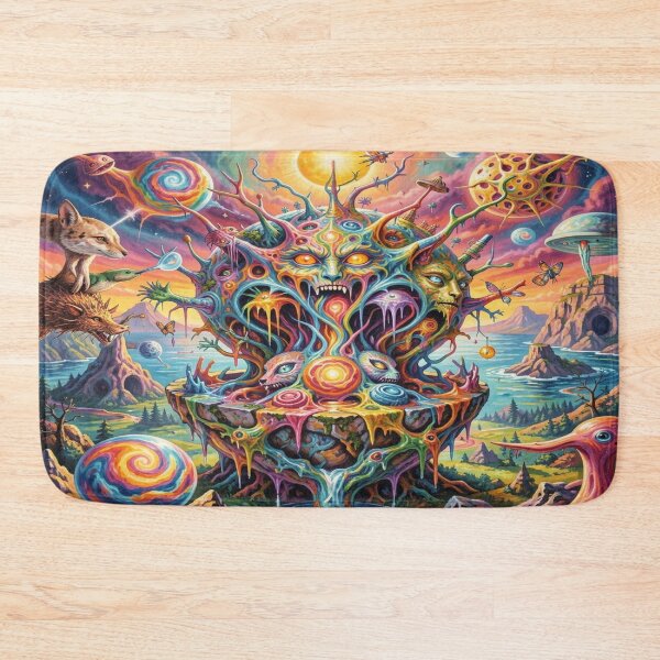 Item preview, Cosmic Surreal Multi‑Face Spirit with Symbolic Neon Fusion designed and sold by FotoworldEdel.