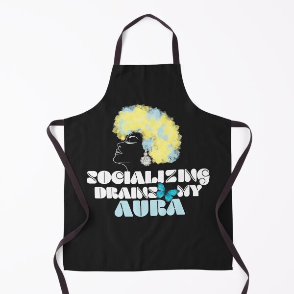 Item preview, Socializing Drains My Aura Introvert T-Shirt designed and sold by RteesStudio.