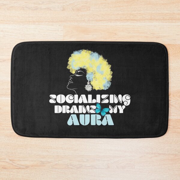 Item preview, Socializing Drains My Aura Introvert T-Shirt designed and sold by RteesStudio.