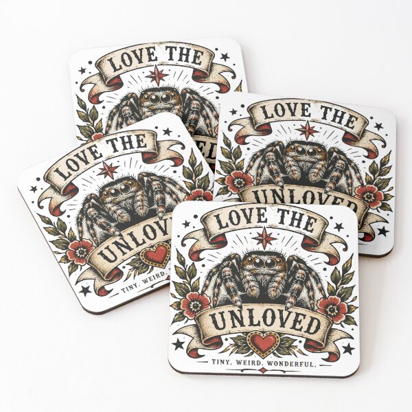 Item preview, Love the Unloved Jumping Spider Traditional Tattoo T-Shirt designed and sold by Sunday.Supply.