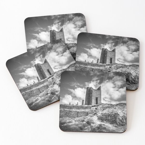 Item preview, Wheal Coates Engine House in Black and White, St Agnes, Cornwall, UK designed and sold by Paul Thompson Photography.