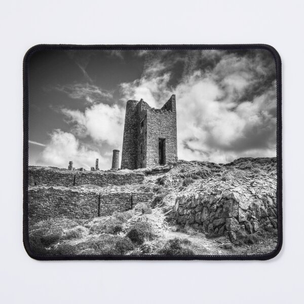 Item preview, Wheal Coates Engine House in Black and White, St Agnes, Cornwall, UK designed and sold by Paul Thompson Photography.