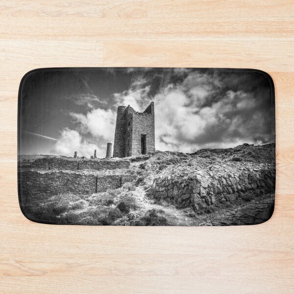 Item preview, Wheal Coates Engine House in Black and White, St Agnes, Cornwall, UK designed and sold by Paul Thompson Photography.