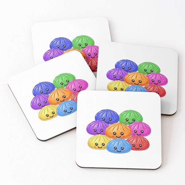 Item preview, Kawaii Rainbow Dumpling squishy Bao raviolo all colors designed and sold by made4K.