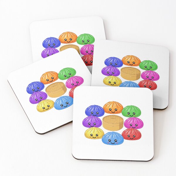 Item preview, Kawaii Rainbow Dumpling squishy Bao raviolo all colors and box designed and sold by made4K.