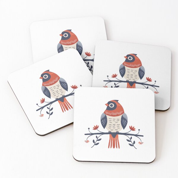 Item preview, Scandinavian Folk Art, Cardinal Bird designed and sold by xiao xuans.