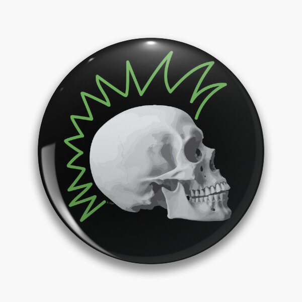 Item preview, Punk Skull Green Mohawk designed and sold by kerriestuff.