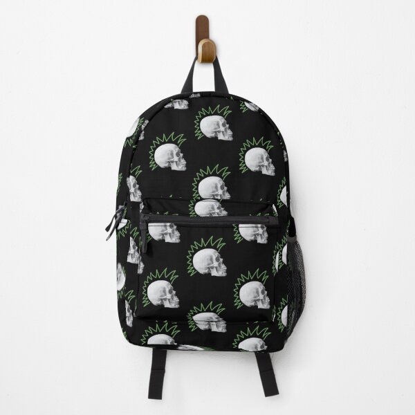 Item preview, Punk Skull Green Mohawk designed and sold by kerriestuff.