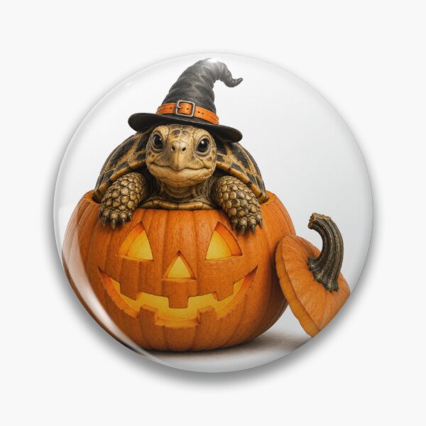 Item preview, Cute Turtle in Halloween Pumpkin designed and sold by LovePrintArt.