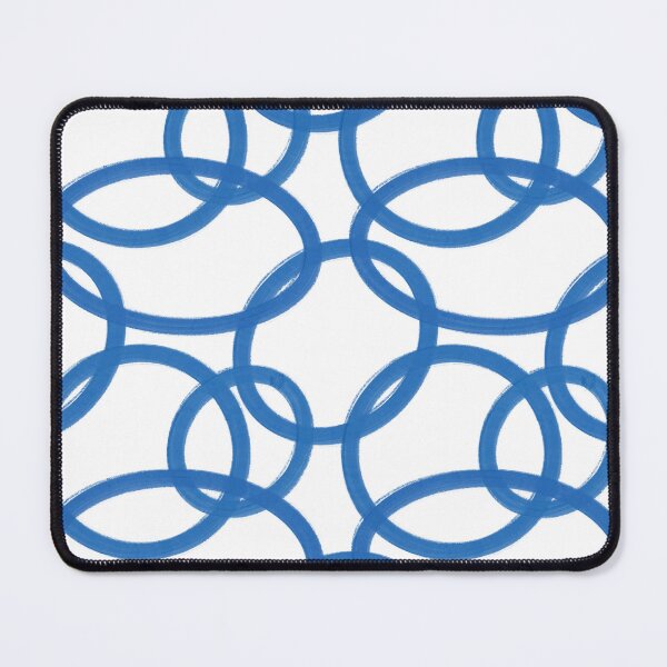 Item preview, Modern Abstract Blue Circle Pattern designed and sold by The Blue Crane Co..
