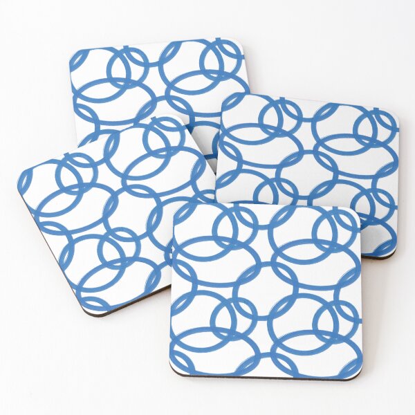 Item preview, Modern Abstract Blue Circle Pattern  designed and sold by The Blue Crane Co..