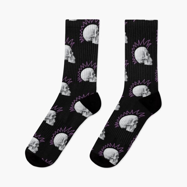 Item preview, Punk Skull Purple Mohawk designed and sold by kerriestuff.
