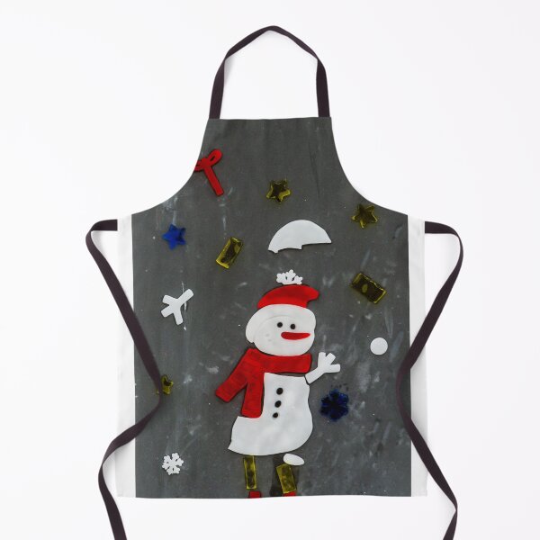 Item preview, Festive Snowman Window Sticker Craft With Santa Hat And Scarf On Chalkboard Background designed and sold by Nmallia.