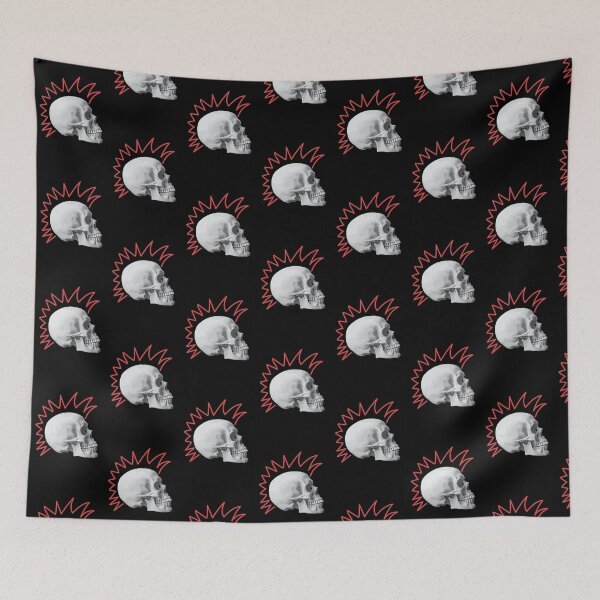 Item preview, Punk Skull Red Mohawk designed and sold by kerriestuff.
