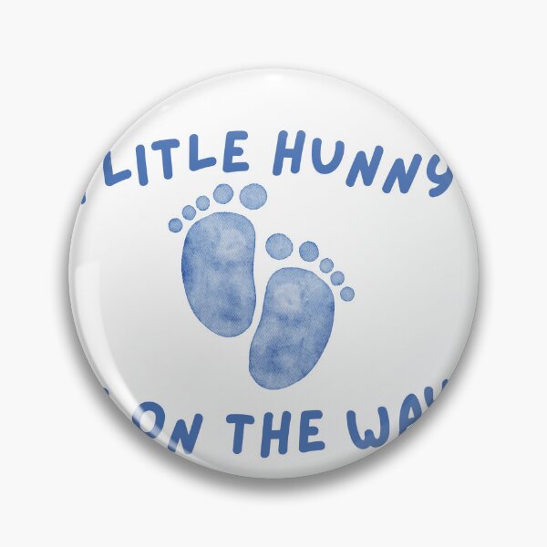 Item preview, A Little Hunny Is On The Way Cute Blue Baby Feet designed and sold by PrintMomCL.