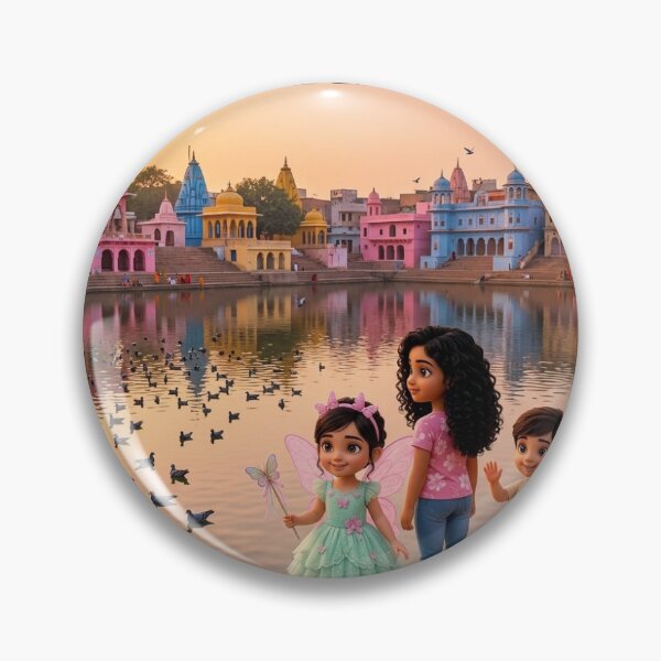 Item preview, Beautiful Pushkar Lake, Rajasthan designed and sold by Sticker_Verse_Studio.