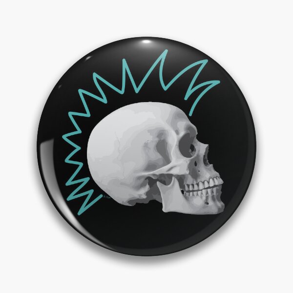 Item preview, Punk Skull Turquoise Mohawk designed and sold by kerriestuff.