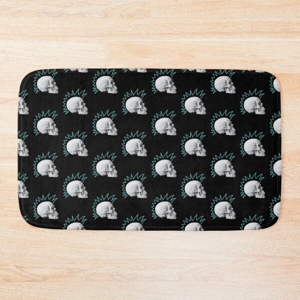 Item preview, Punk Skull Turquoise Mohawk designed and sold by kerriestuff.