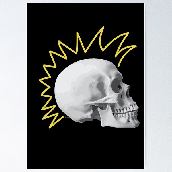 Item preview, Punk Skull Yellow Mohawk designed and sold by kerriestuff.
