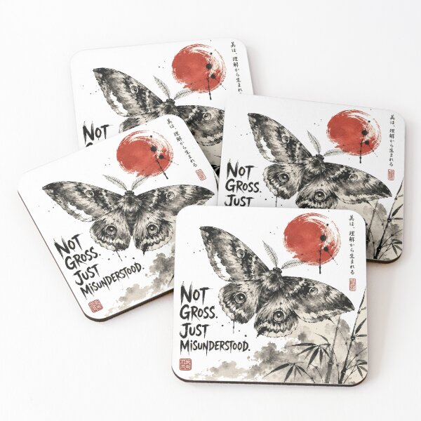 Item preview, Not Gross Just Misunderstood Japanese Ink Moth T-Shirt designed and sold by Sunday.Supply.
